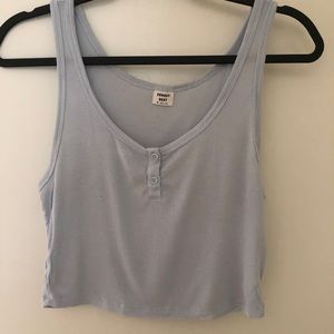 Aritzia Sunday best light blue ribbed cropped tank